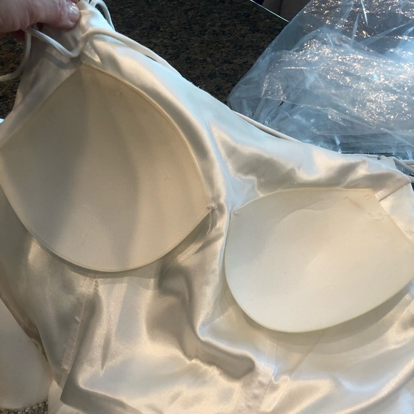 Tiffany White Prom Dress - Picture 5 of 6